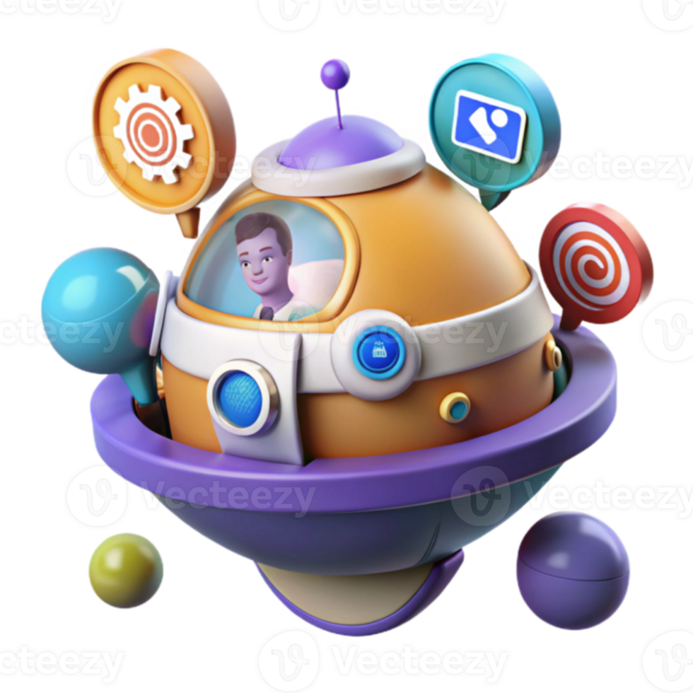 Childs Playful Spaceship Exploring Digital Worlds png