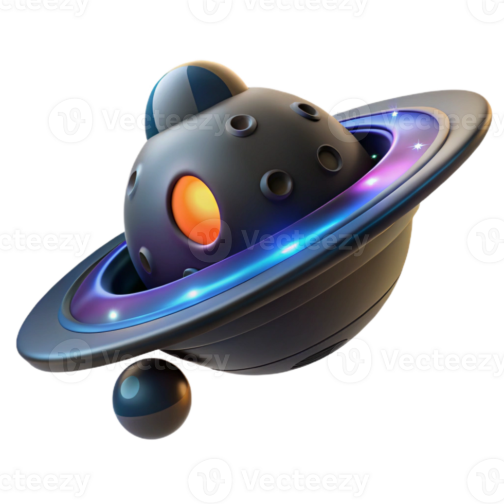 Futuristic Spaceship Design 3D Render png