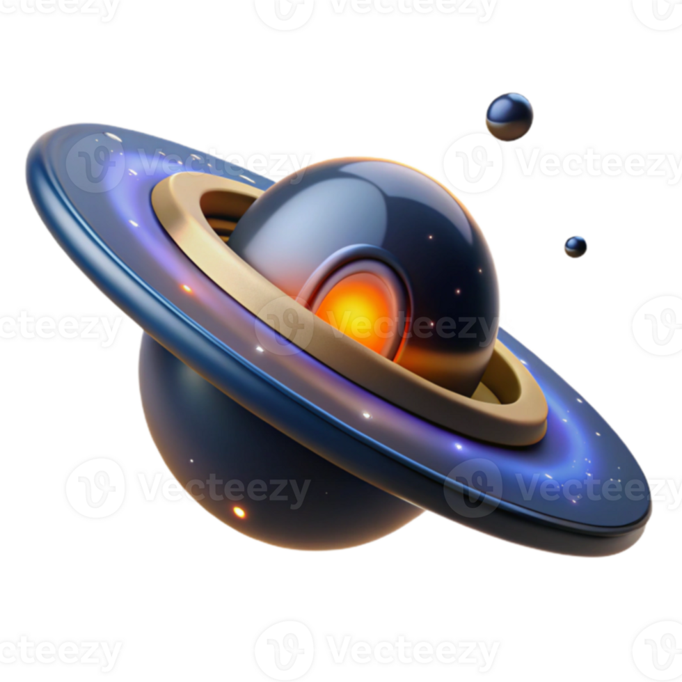 Cosmic Orb Glowing Rings and Celestial Sphere png