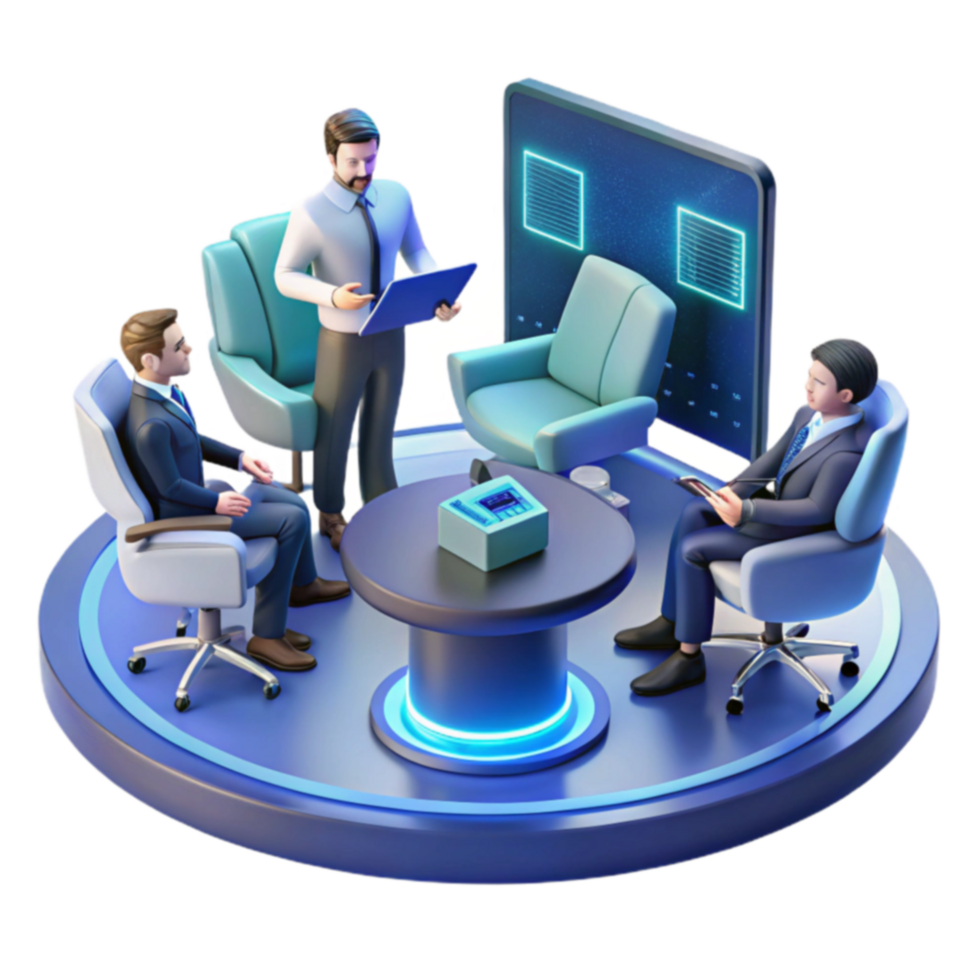 Business Meeting Data Analysis Collaboration png