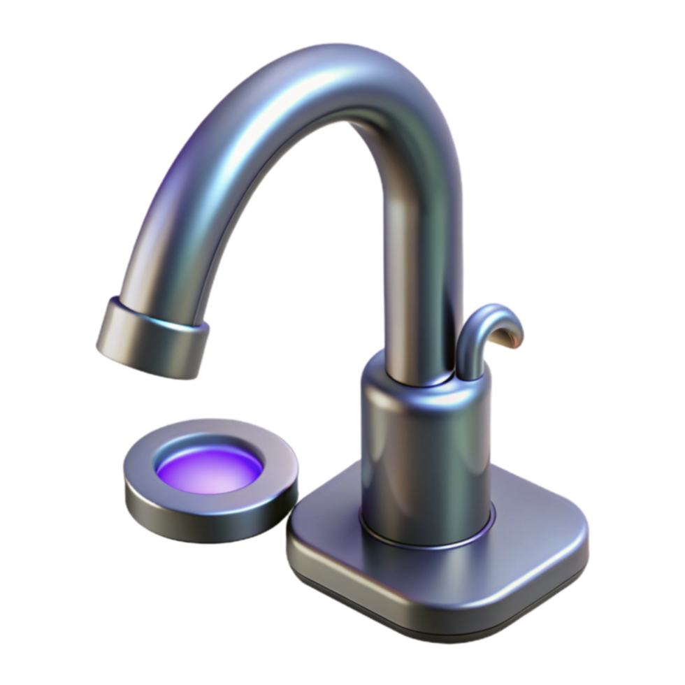 Modern Sensor Faucet with Illuminated Basin png