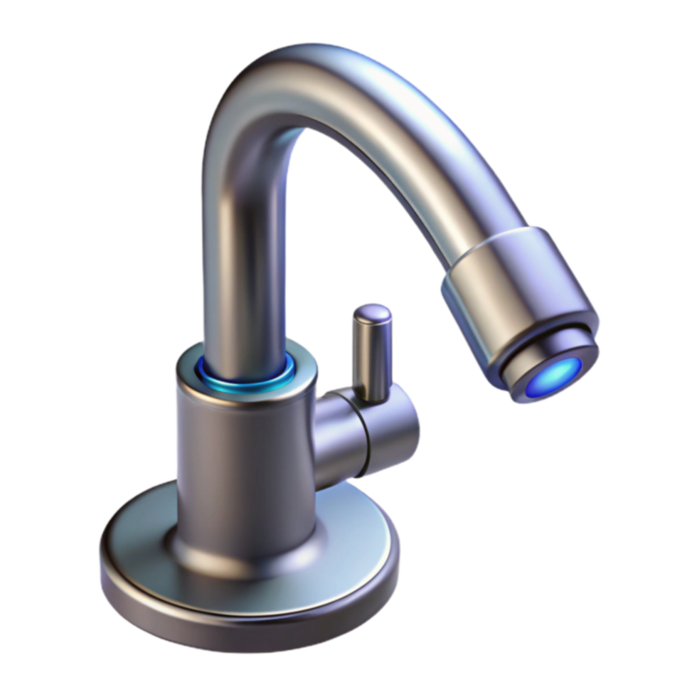 Modern Faucet with LED Water Sensor png