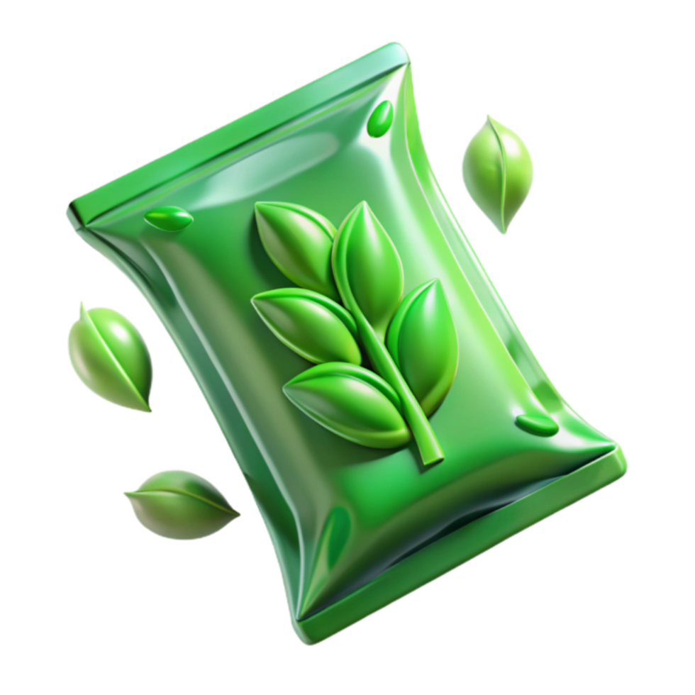 Green Food Packaging Sustainable Snack png