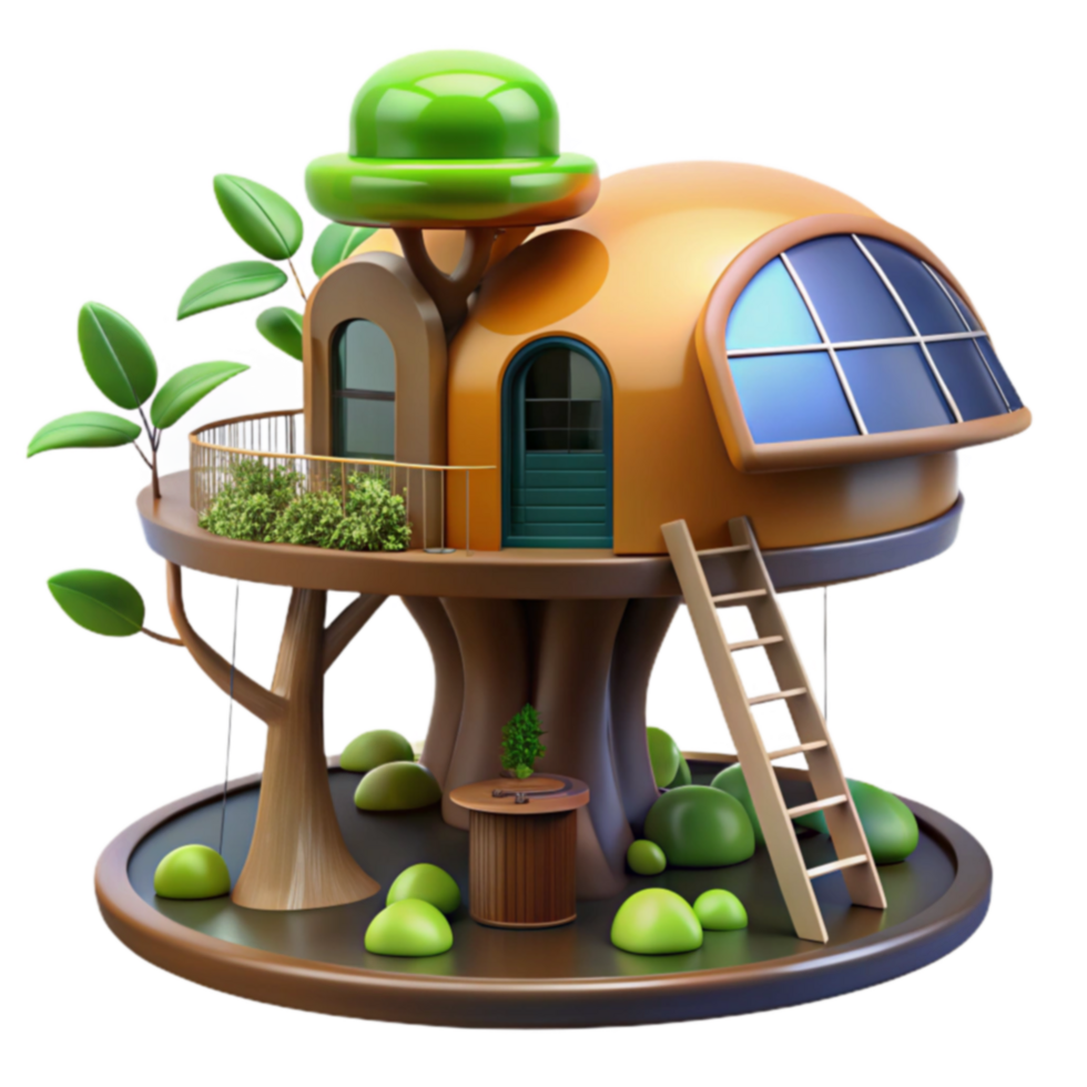 Eco-Friendly Treetop Home Sustainable Design png