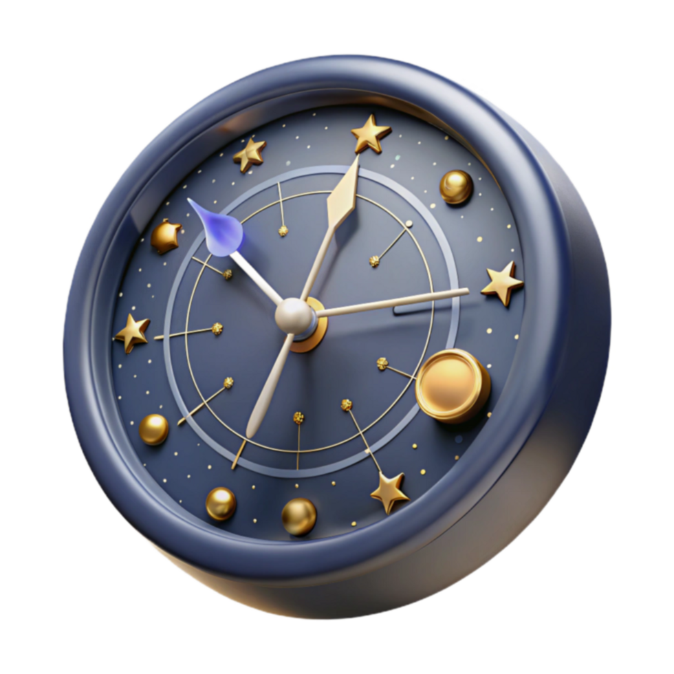 Celestial Clock Time, Stars, and Dreams png