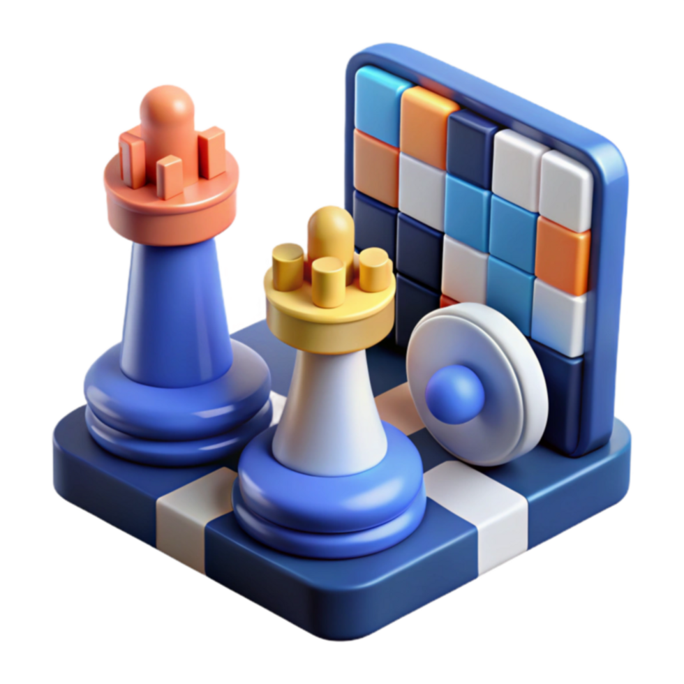 Strategic Game Planning Chess Pieces Puzzle png