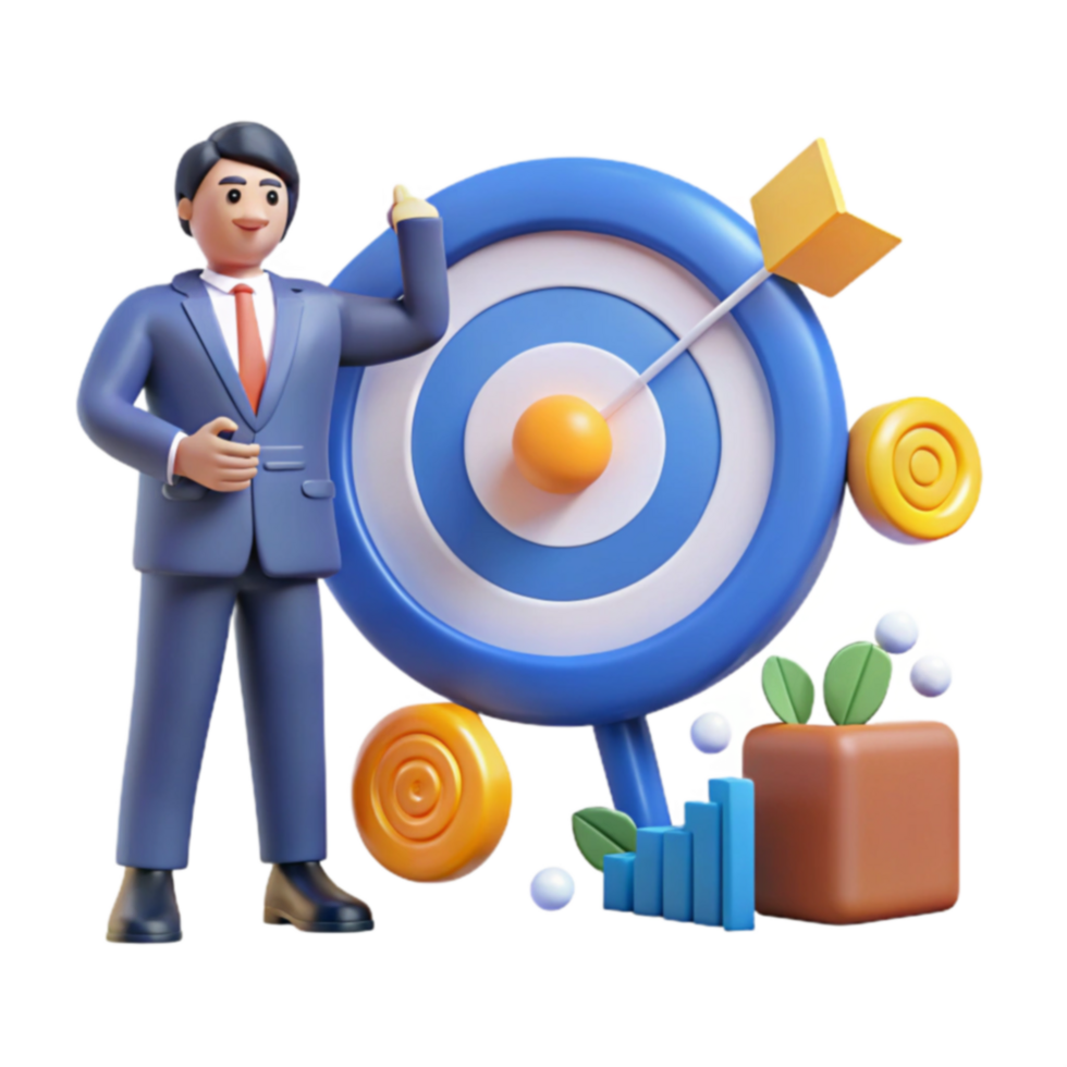 Achieving Business Goals Target Marketing Growth Strategies png