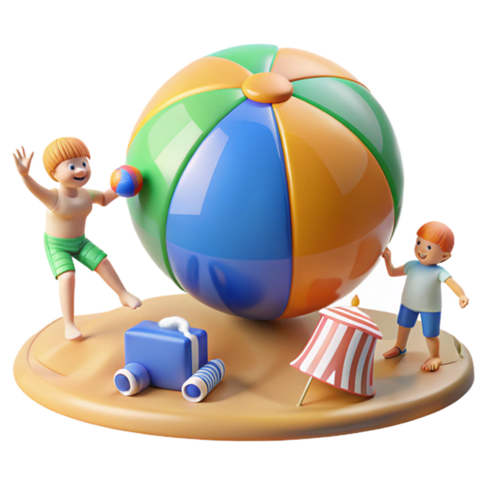 Kids Beach Fun Summer Vacation Playtime png