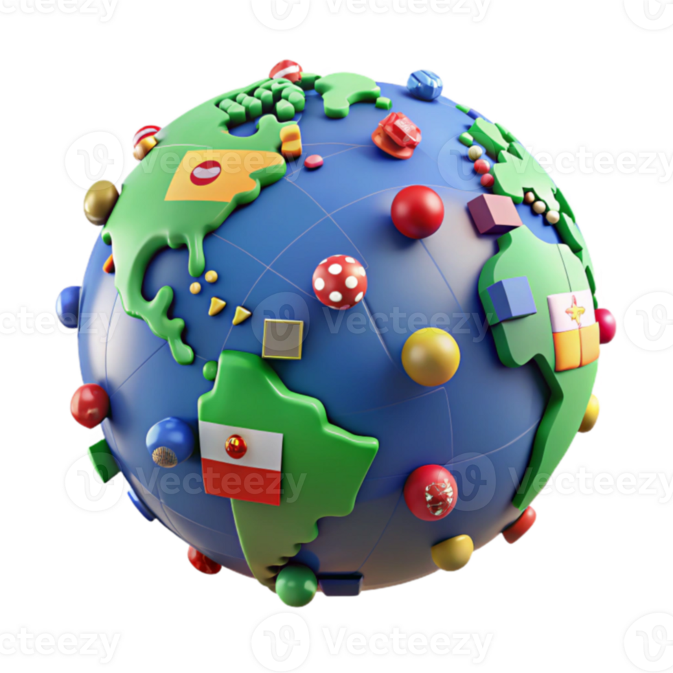 Global Interconnectivity A Colorful World png