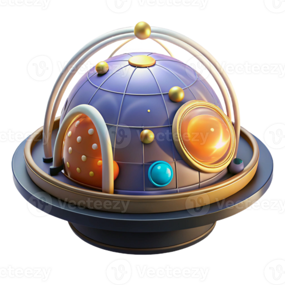 Celestial Sphere 3D Abstract Art png