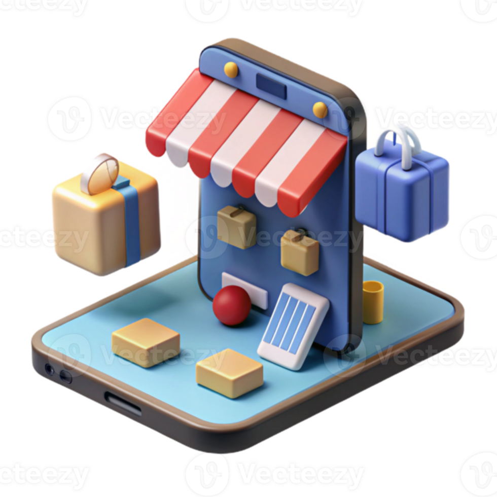 Mobile Ecommerce Online Shopping, Delivery, and Retail png