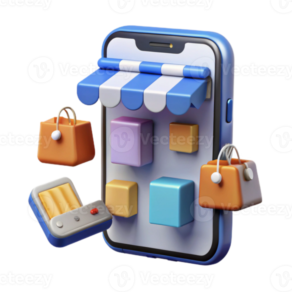 Mobile Shopping Online Store, E-commerce, Digital Retail, Mobile Commerce, Online Shopping Bags, Apps, Payment, Digital Market png
