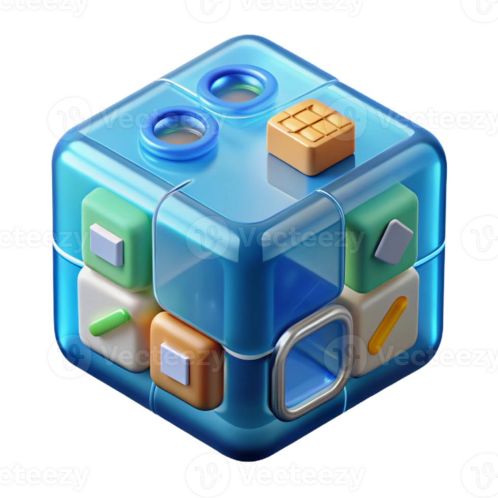 Digital Cube Secure Mobile App Interface Design png