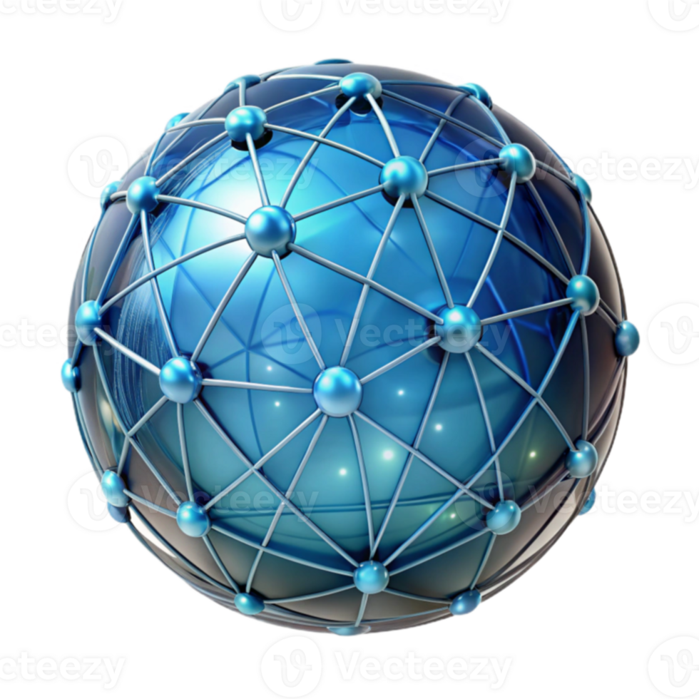 Global Network Connectivity Interconnected Nodes and Systems png