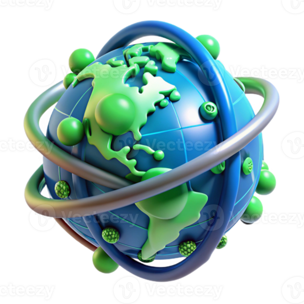 Global Pandemic A 3D Visualization of Viral Spread png
