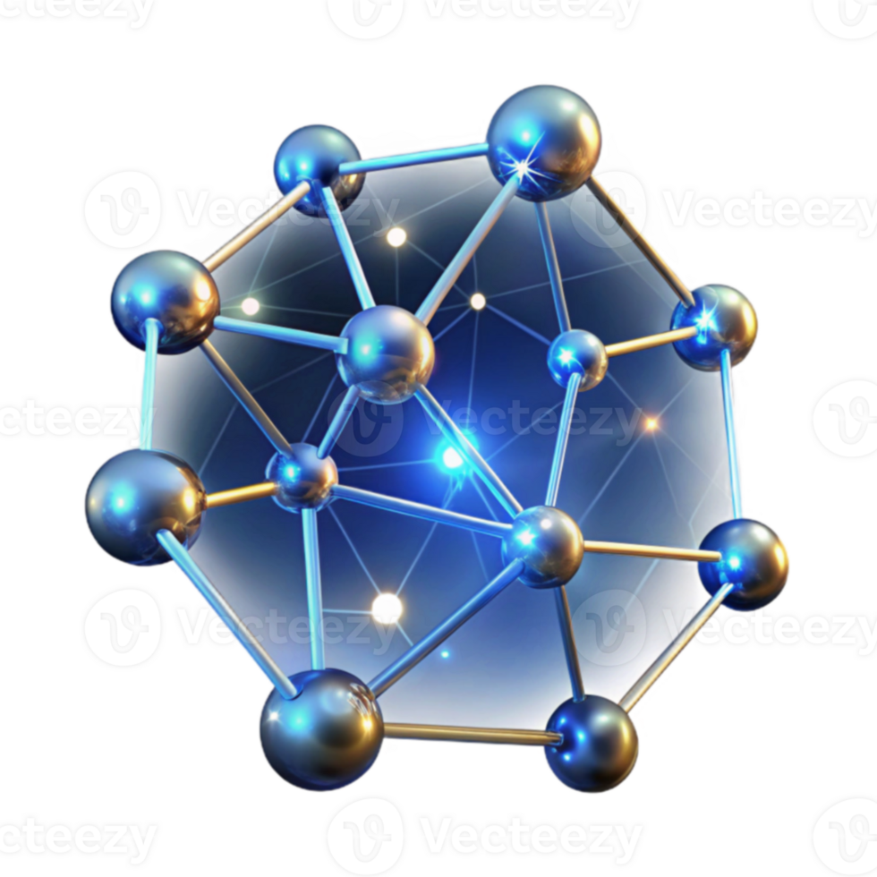 Network Connections A Molecular Structure Visualization png
