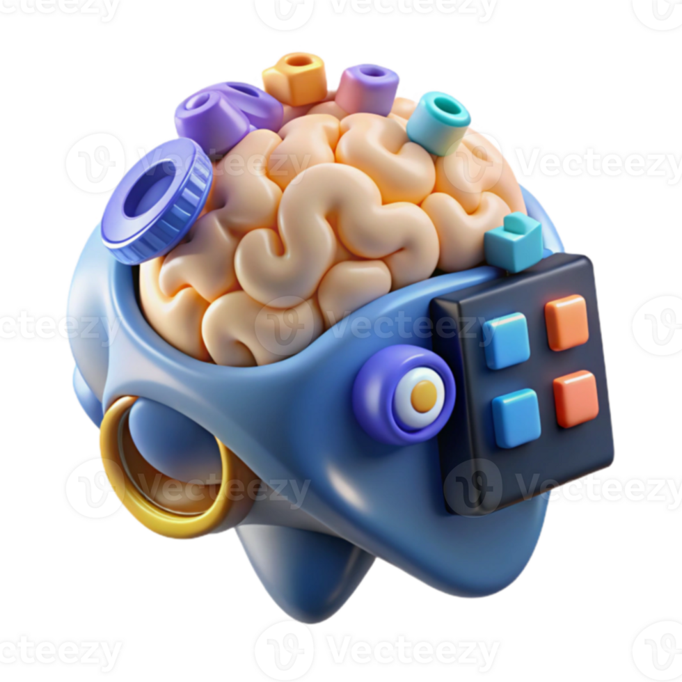 Cognitive Processing A 3D Brain Model with Interface png