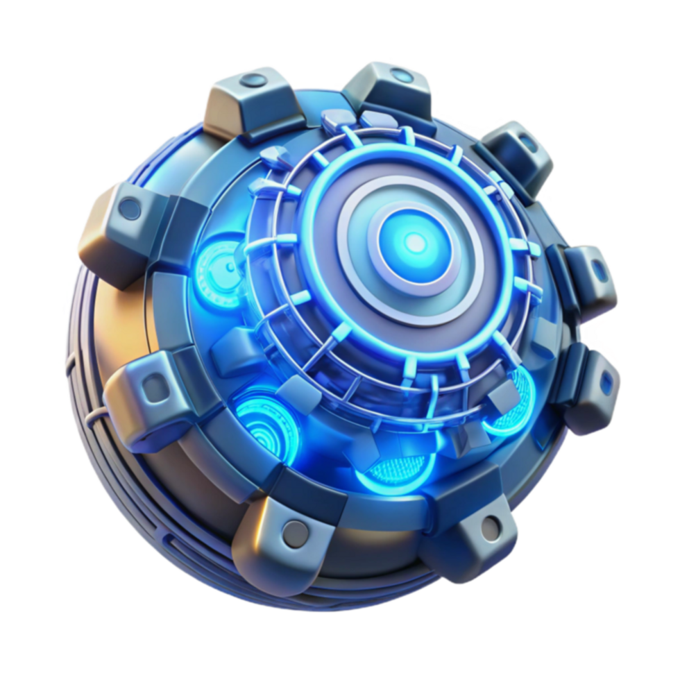 Futuristic Spherical Technology Advanced Gadget Design png