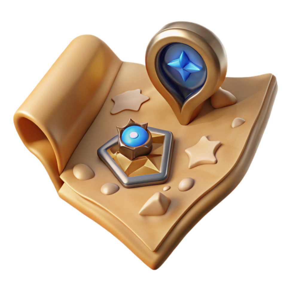 Enchanted Map 3D Fantasy Treasure Quest png
