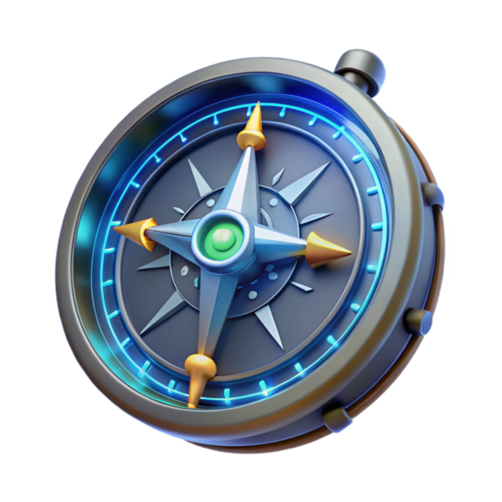 3D Compass Icon Navigation, Direction, Exploration, Guidance png
