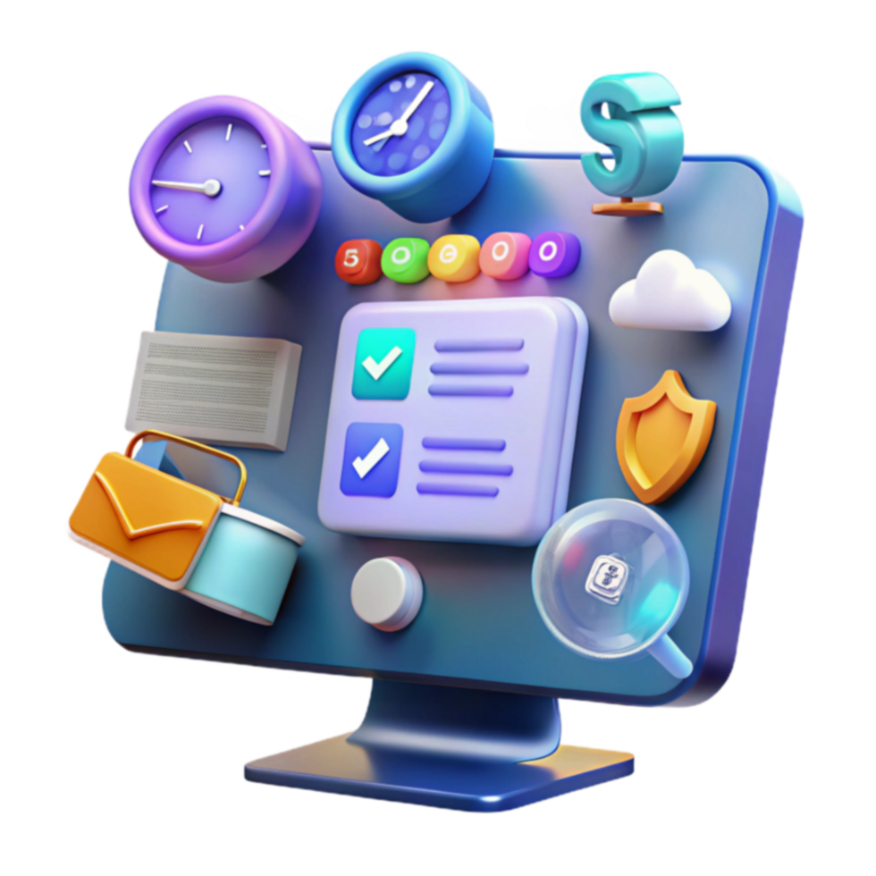 Digital Task Management Time, Security Productivity png