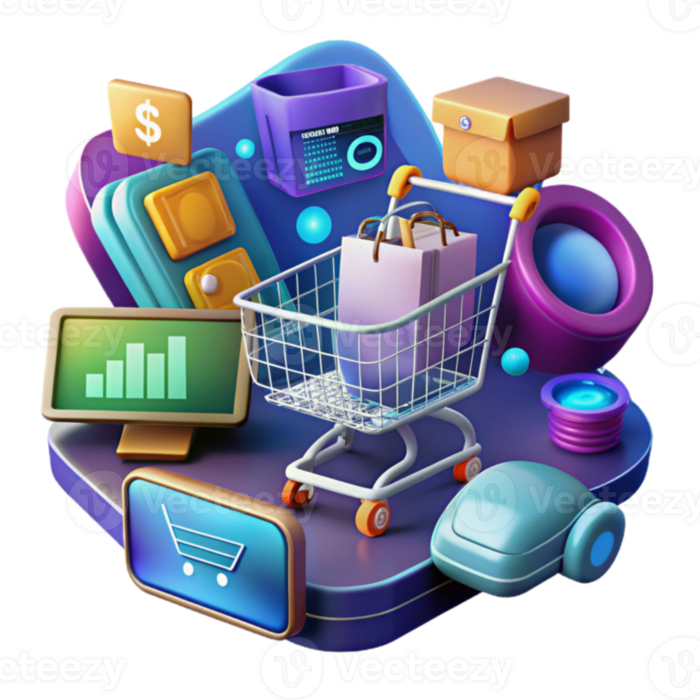 Online Shopping Cart, Sales, E-commerce, and Digital Growth png