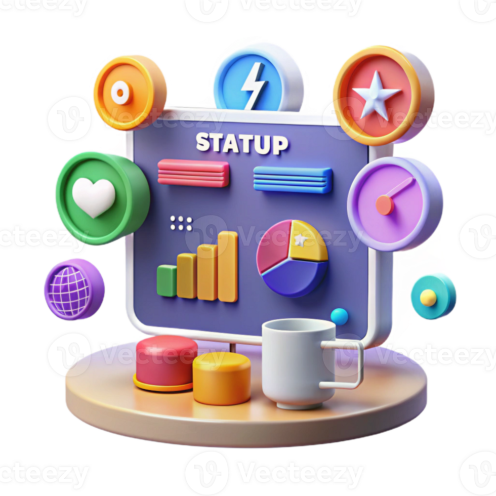 Startup Dashboard Business Growth Metrics Analytics png
