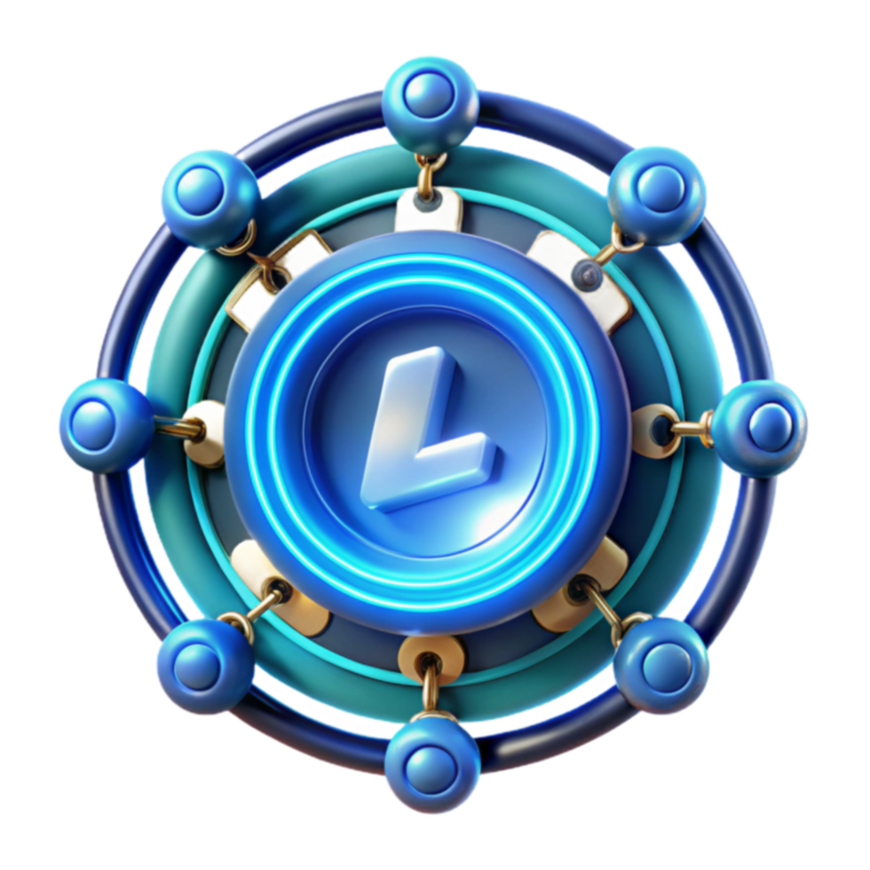 Neon Tech Letter L Circular Device Interface png