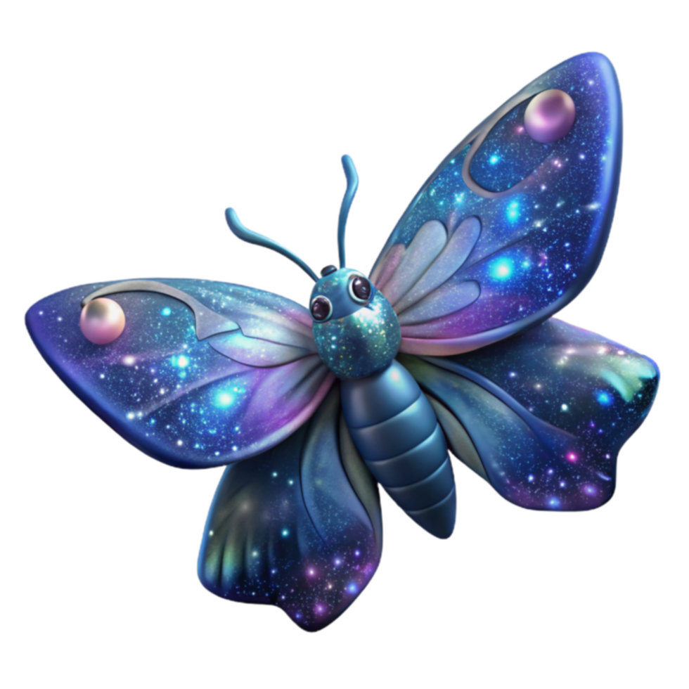 Cosmic Butterfly Galaxy Wings, Sparkling Art png