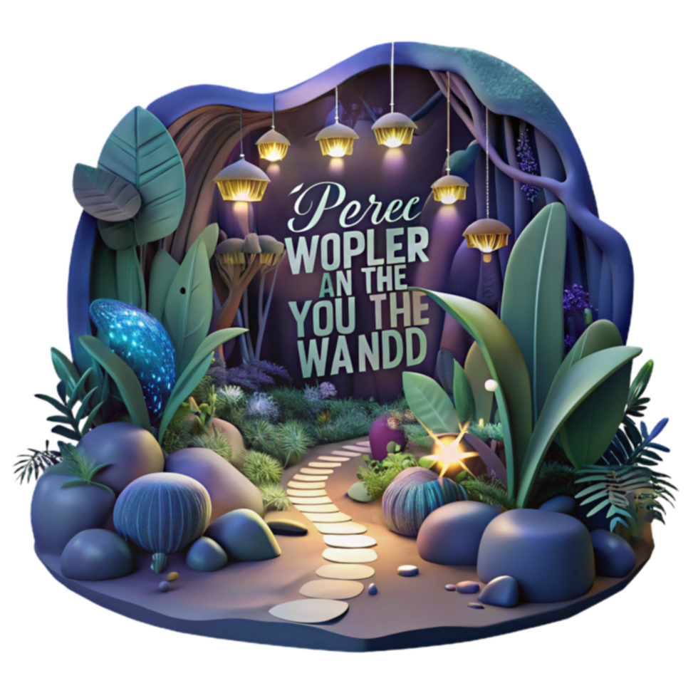Enchanted Forest Path A Magical 3D Journey png
