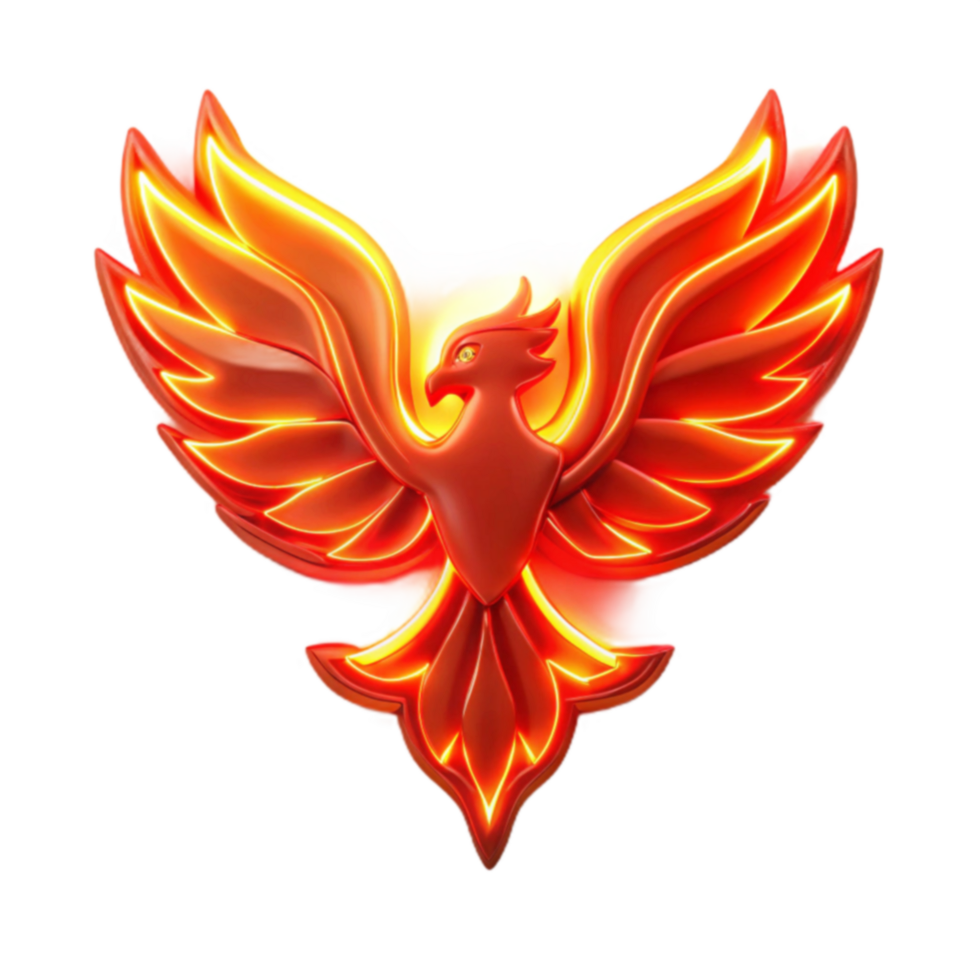 Fiery Phoenix Rebirth, Wings, Symbol, Mythology, Legend, Firebird, Orange, Red png