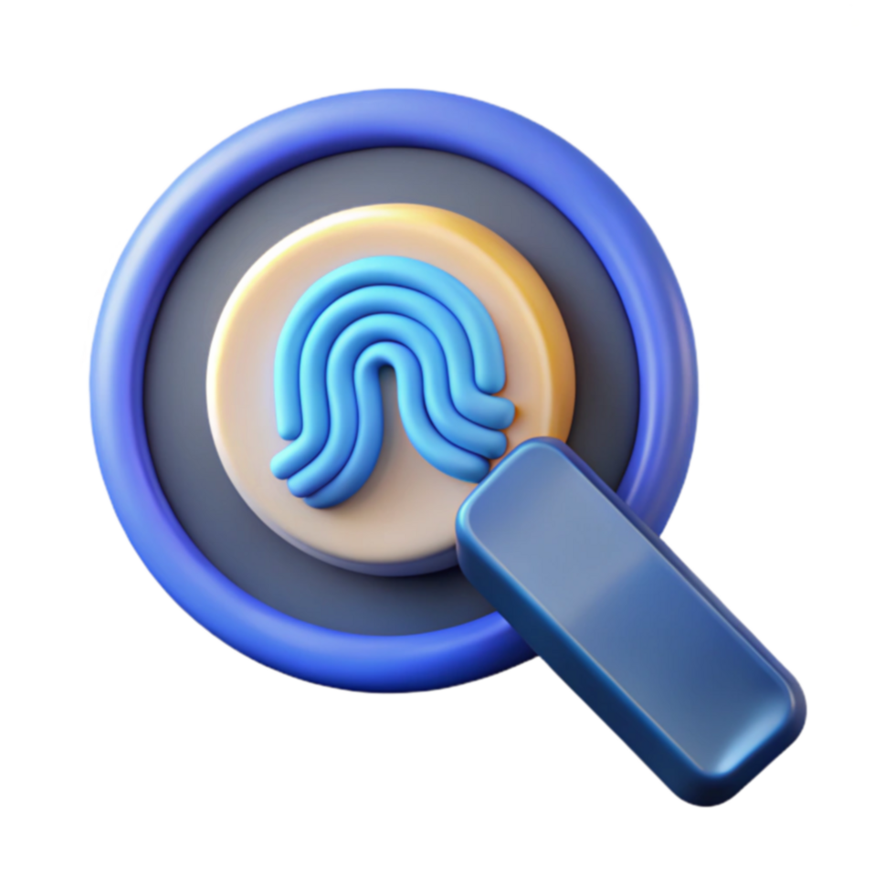 Secure Digital Identity Verification Fingerprint Scan png