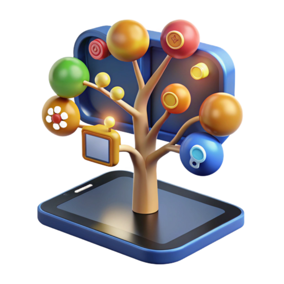 Digital Media Tree Mobile App Content Growth png