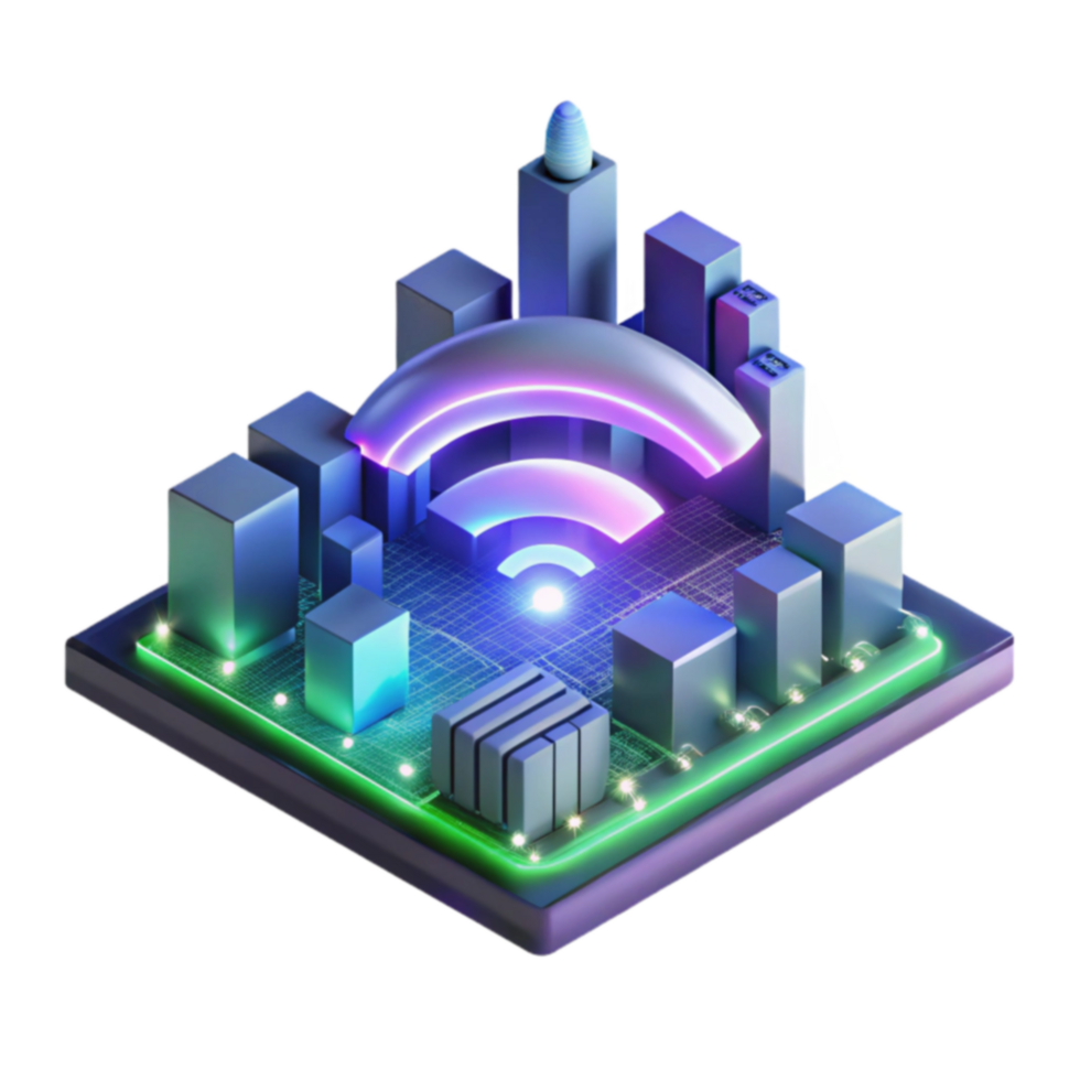 Smart City Infrastructure Wireless Network Connectivity png