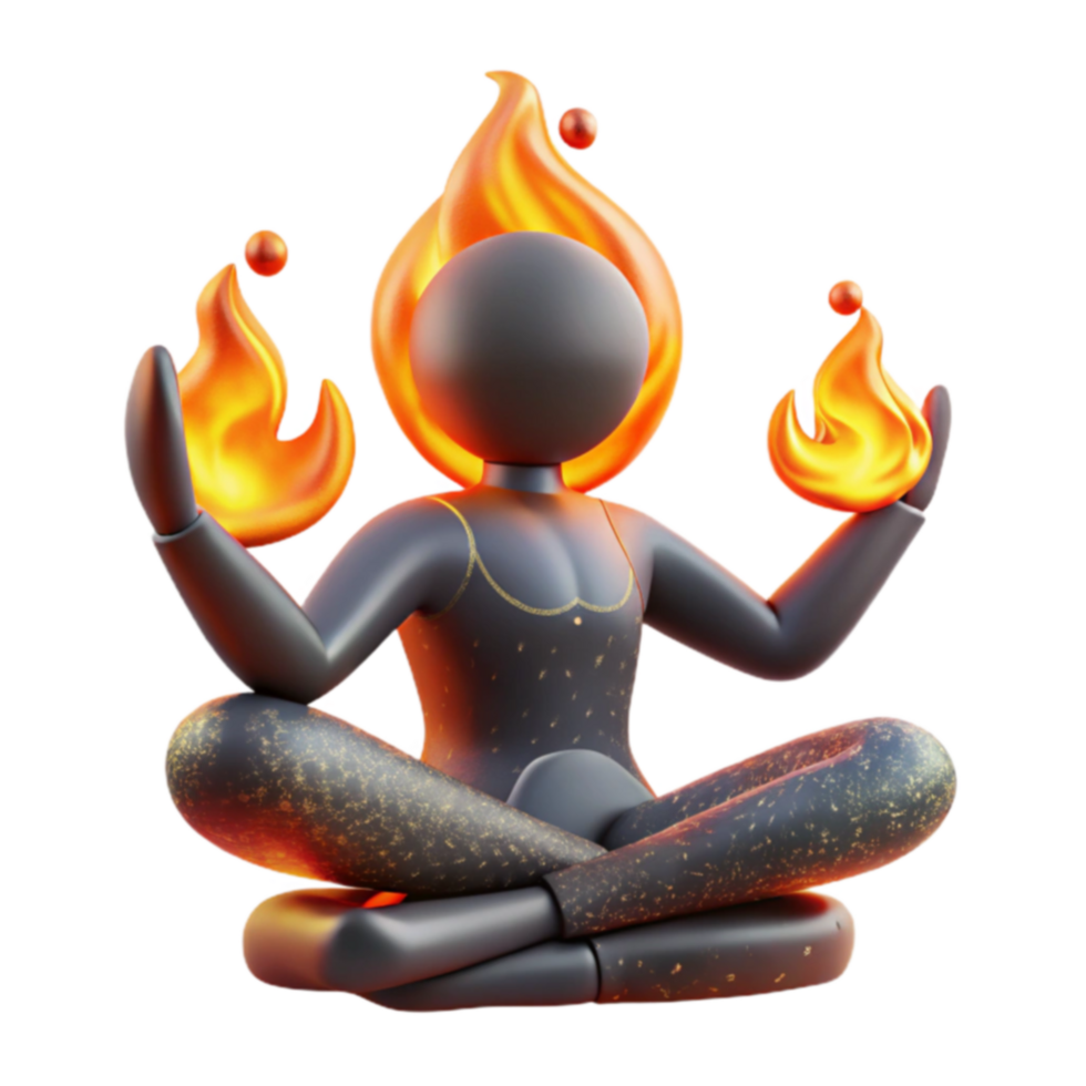 Fiery Inner Peace Yoga and Mindfulness png