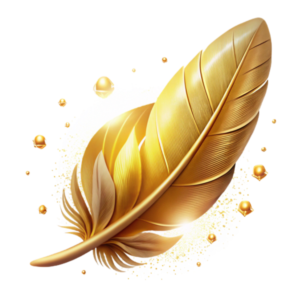 Golden Feather Luxury, Elegance, and Opulence png
