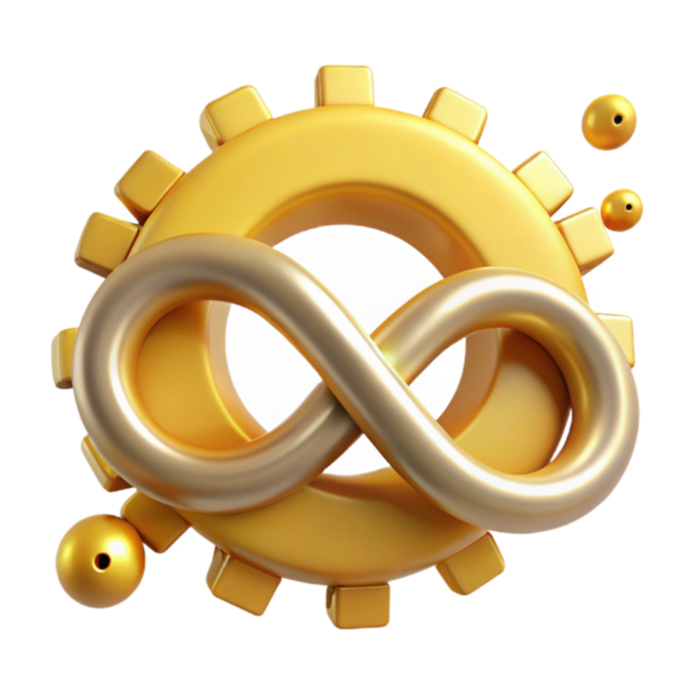 Endless Innovation Gear and Infinity Symbol png