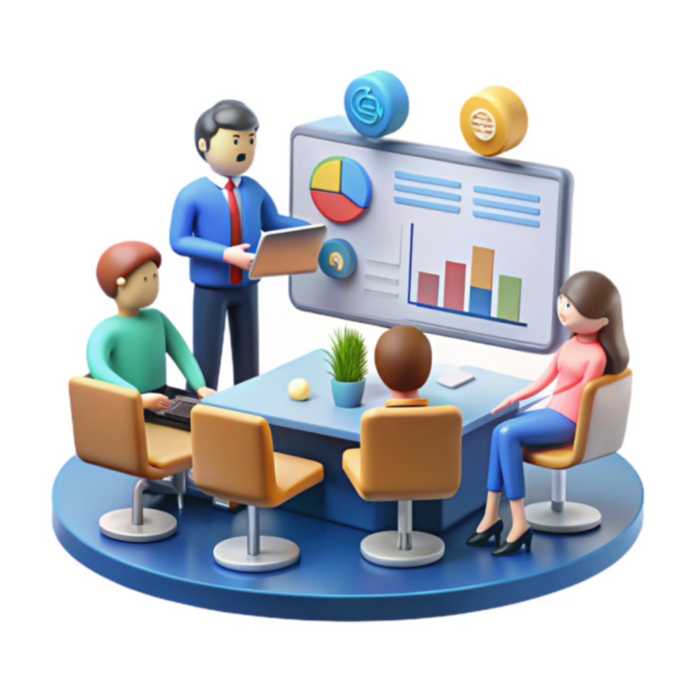 Team Data Analysis Meeting Charts, Graphs Insights png