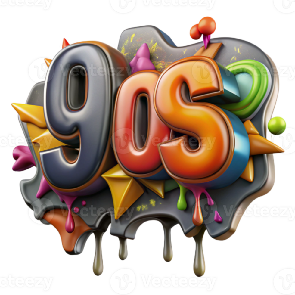 90s Nostalgia Retro Style, Colorful Design, Pop Art png