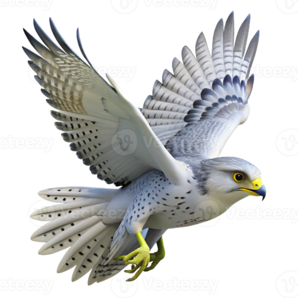 Gyrfalcon in Flight Majestic Wings, Avian Beauty png
