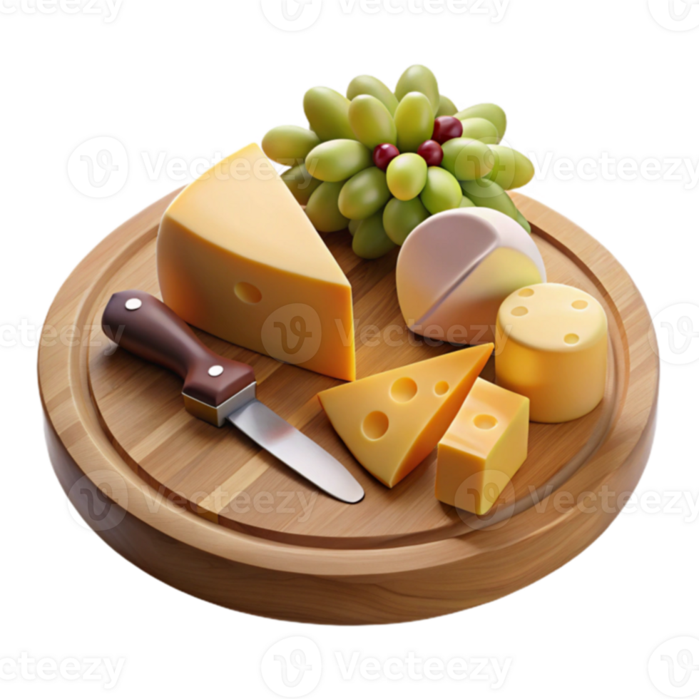 Cheese and Grape Platter A Culinary Delight png