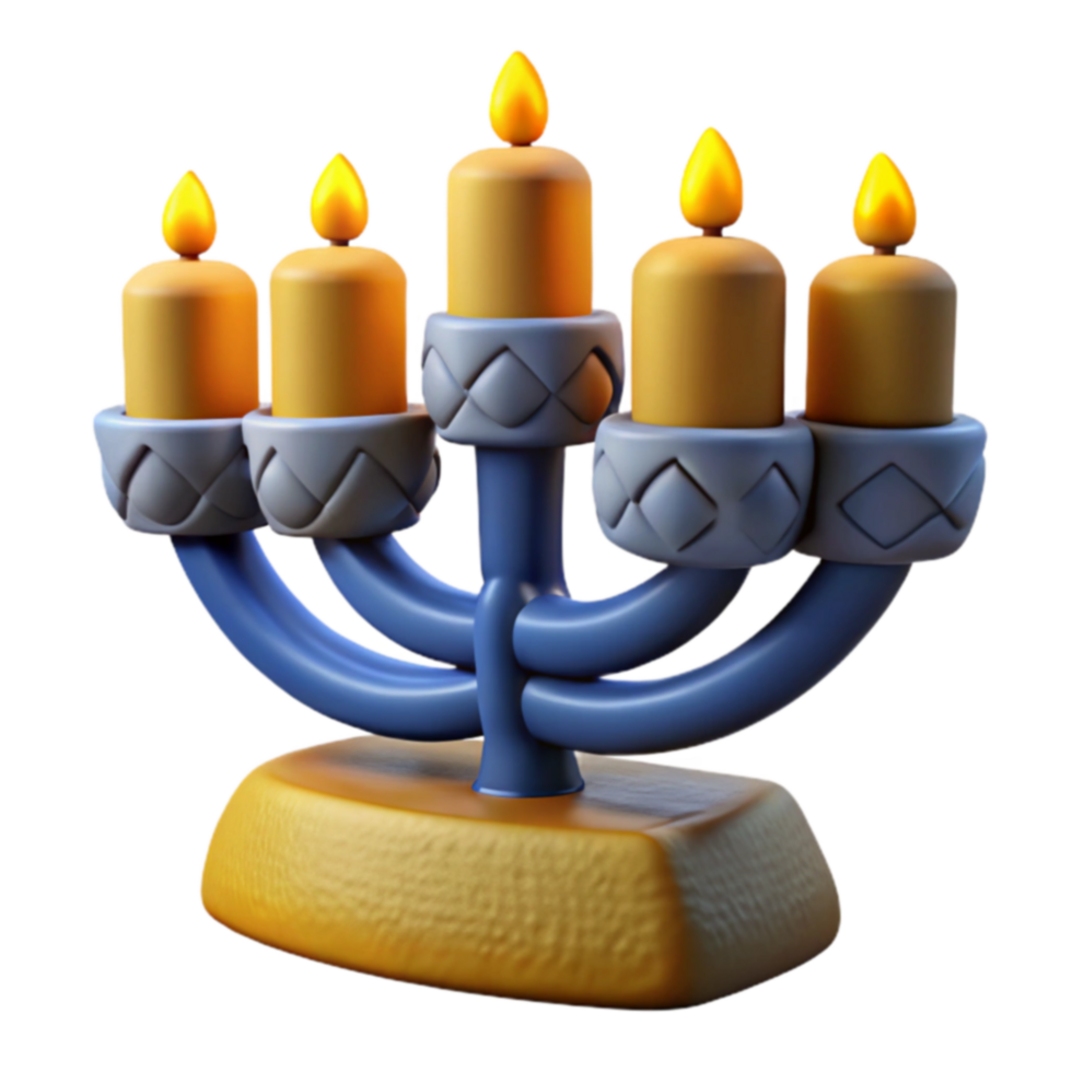 Five-Branch Candle Holder Festive Illumination png