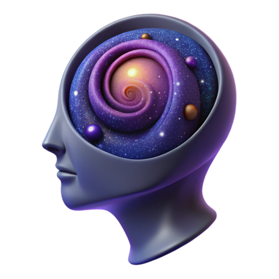 Cosmic Spiral Within A Visual Metaphor for the Mind png