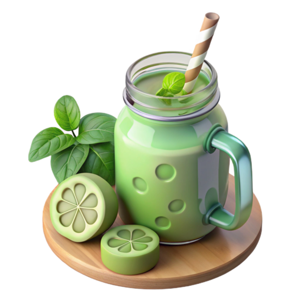 Refreshing Green Smoothie Recipe Mason Jar, Mint, Lime png