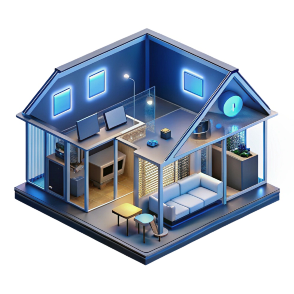 Smart Home Automated Living, Modern Design png