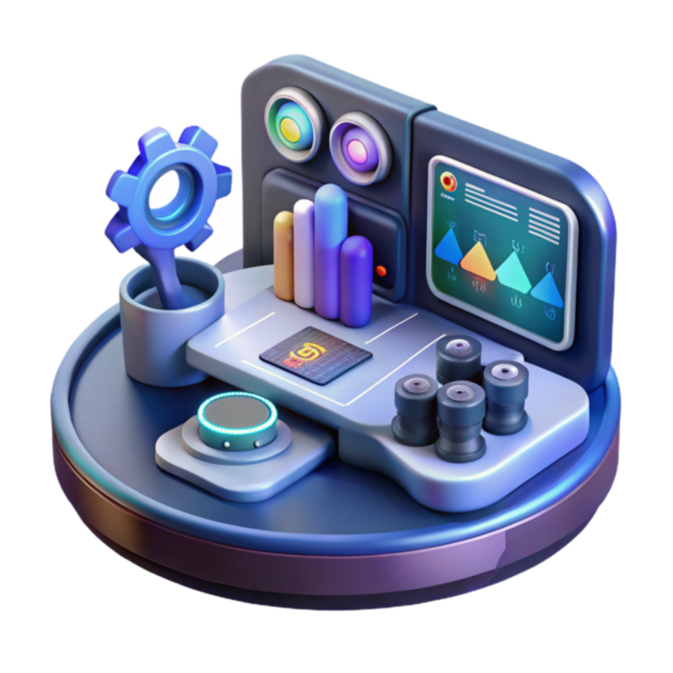 Smart Home Automation System Control Panel Design png