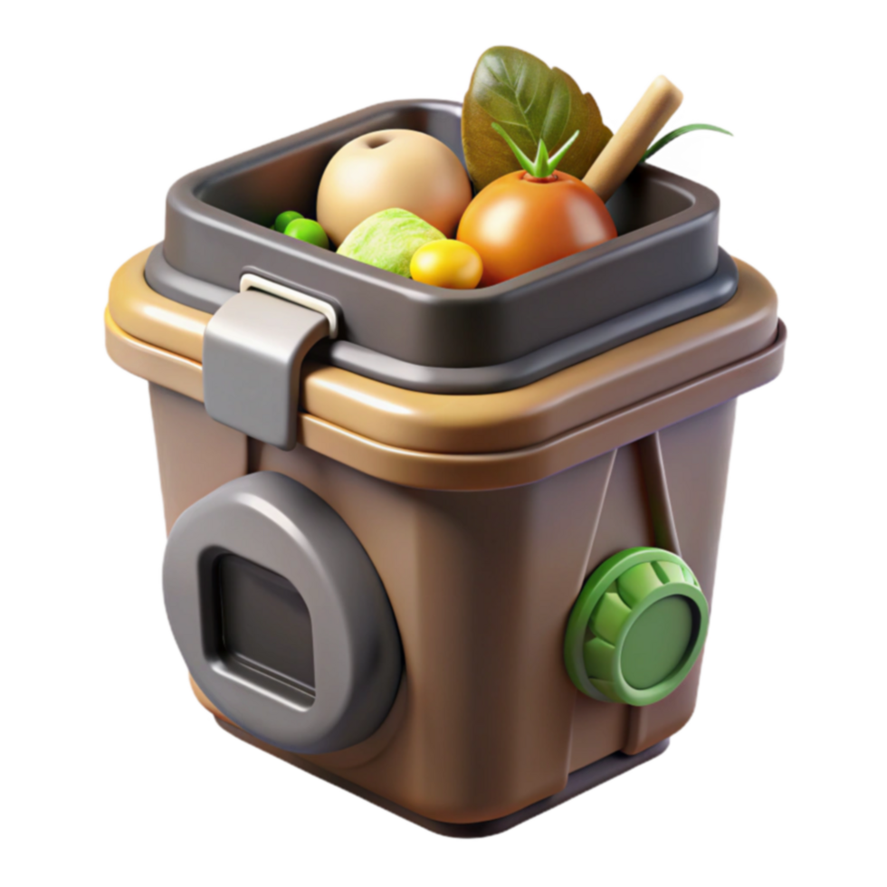 Fresh Produce Storage A 3D Model of a Composting Bin png