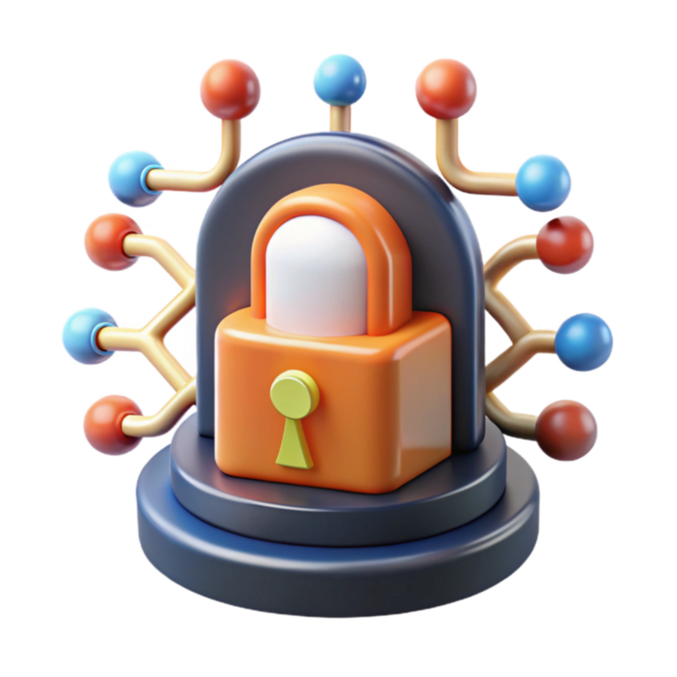Cybersecurity Network Protection and Data Encryption png