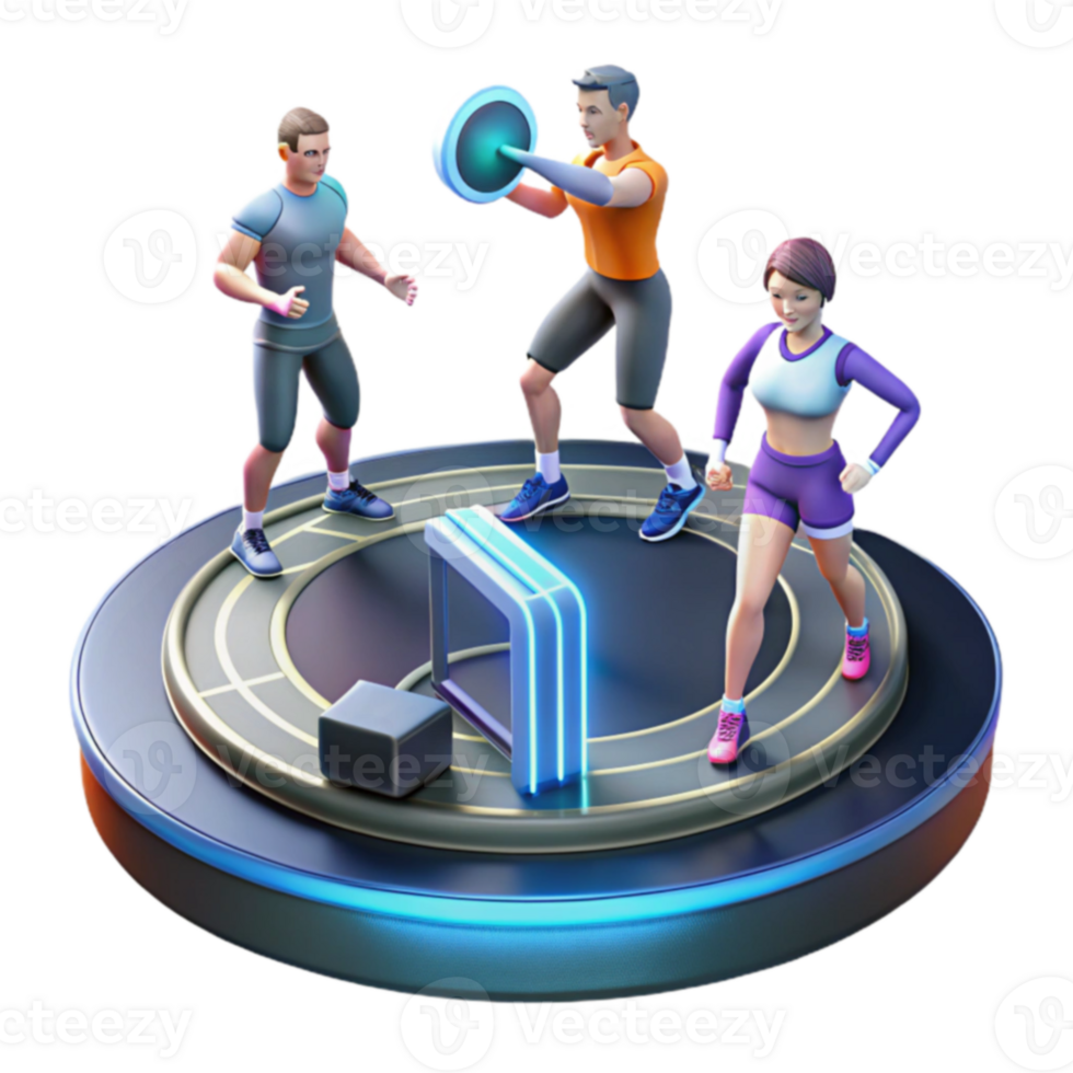 Interactive Fitness 3D Workout Platform png