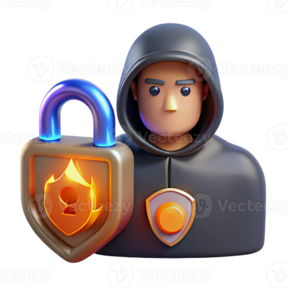 Cybersecurity Guardian Protecting Digital Assets with Enhanced Security png